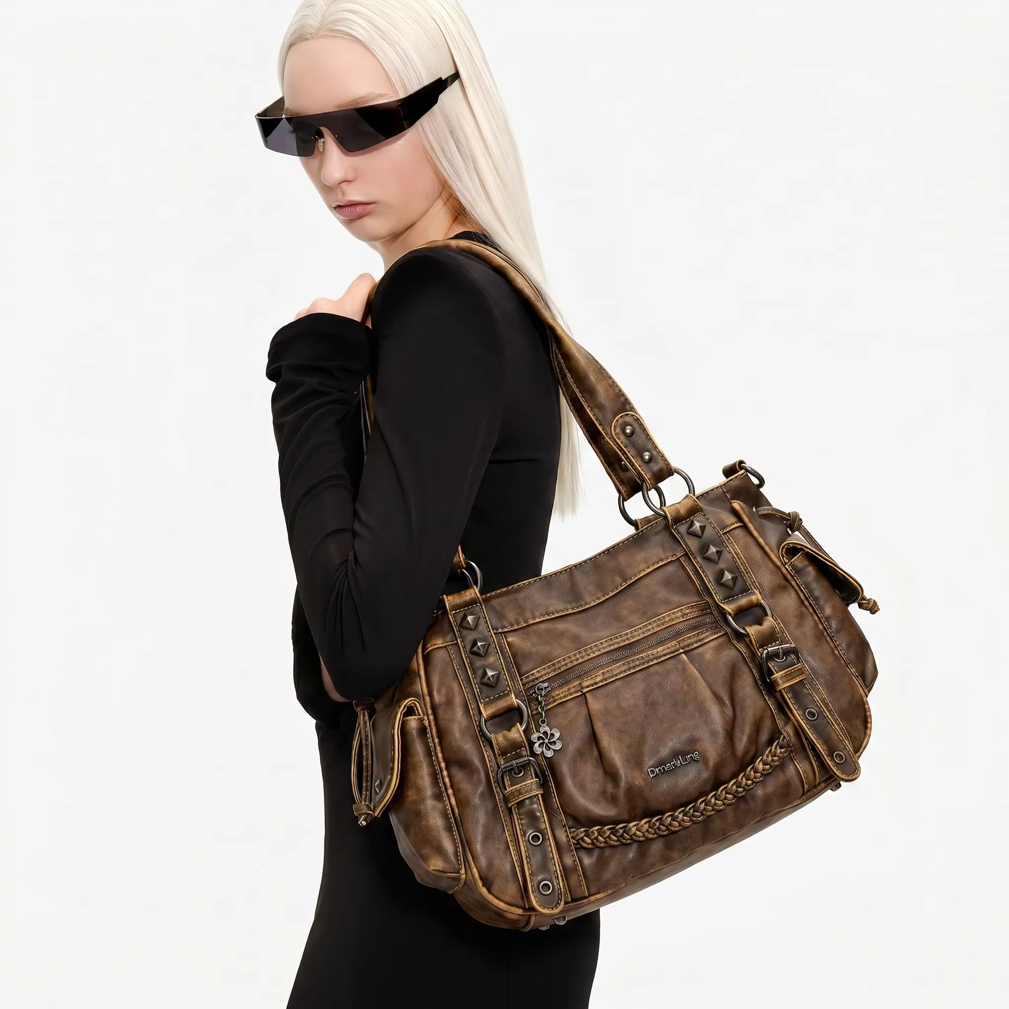 Sac fourre-tout vintage Y2K pour motardes