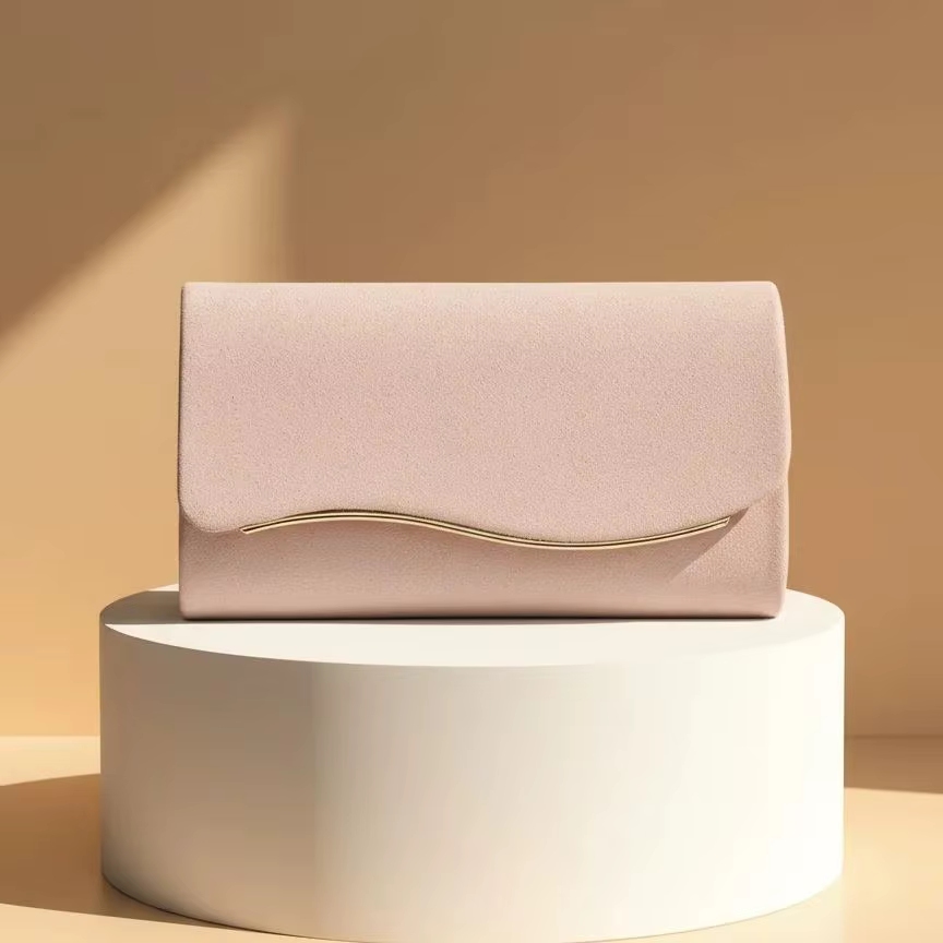 Sacs de soirée en velours de couleur rose pour femmes