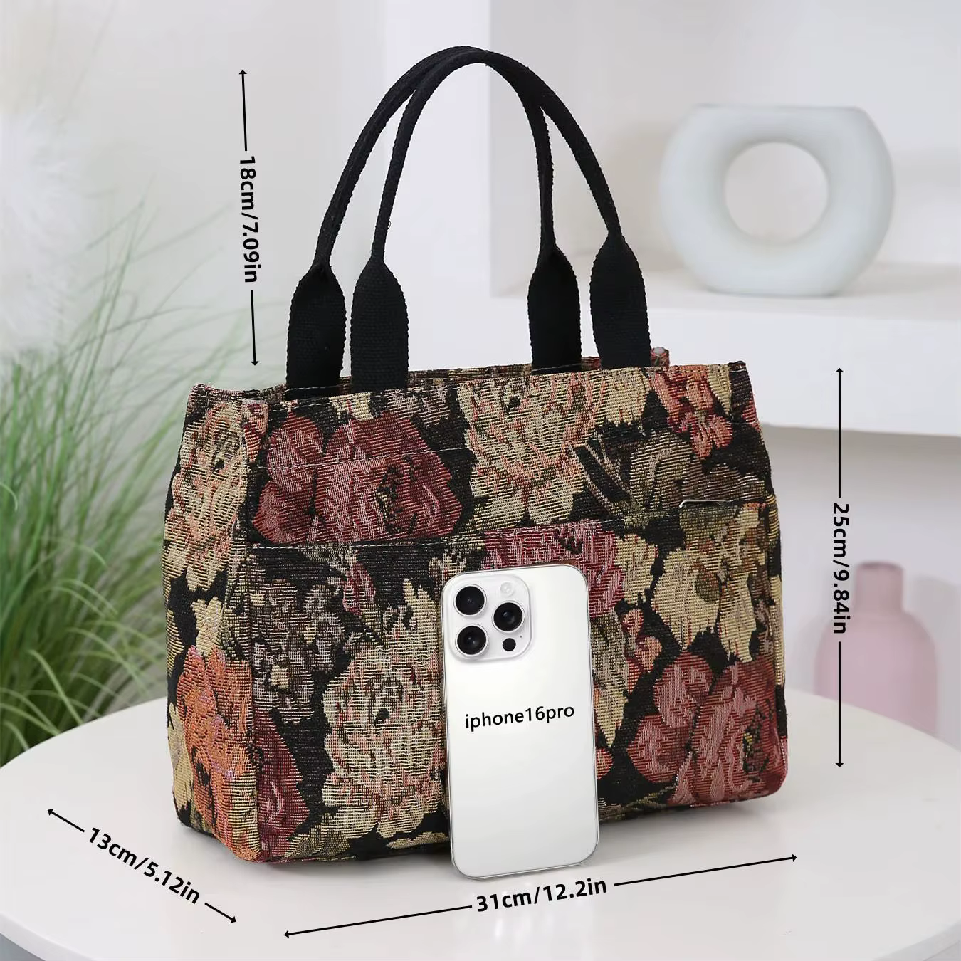 Sac fourre-tout à imprimé Floral pour femmes