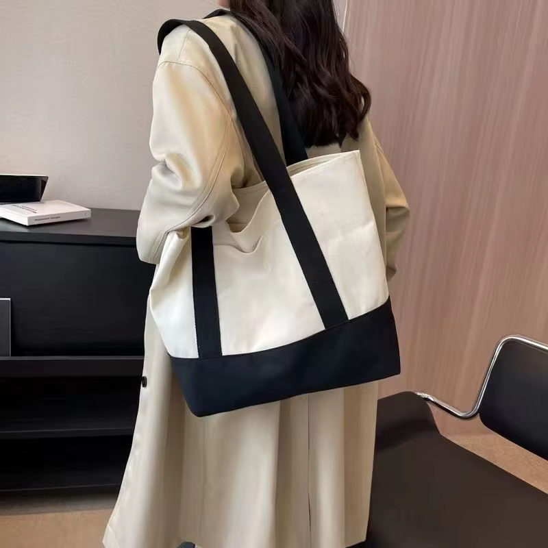 Sac à main en toile de grande capacité