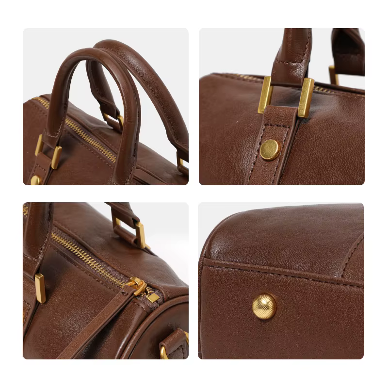 Sac à main en cuir véritable pour femme avec bandoulière