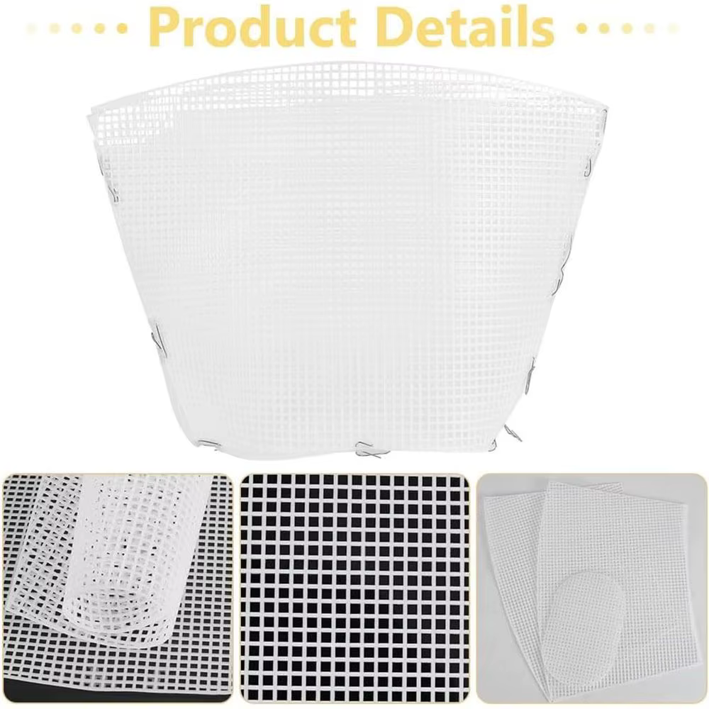 Accessoires pour sacs à main : Tissu maillé en plastique durable noir et blanc