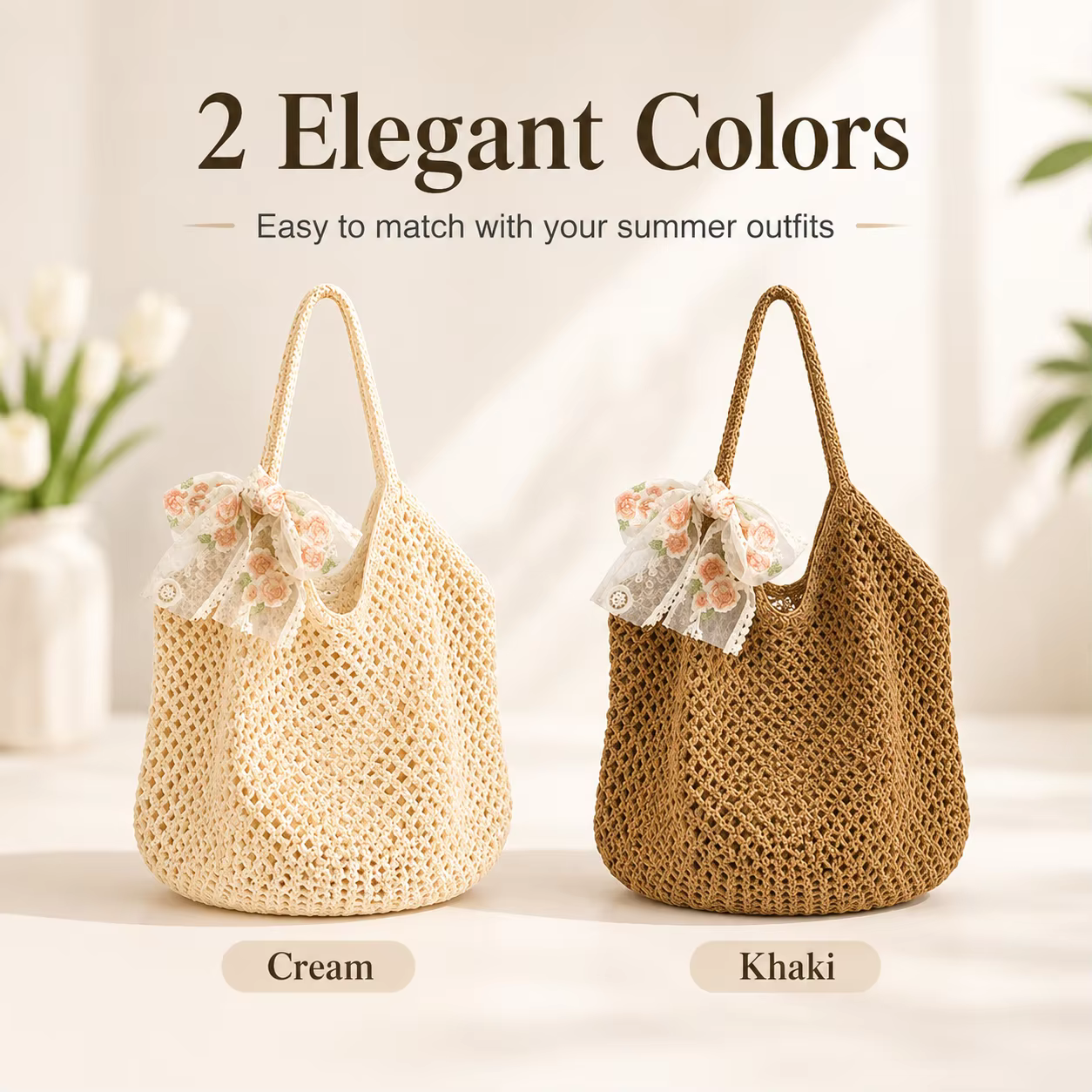 Sac fourre-tout d'été en raphia pour femme