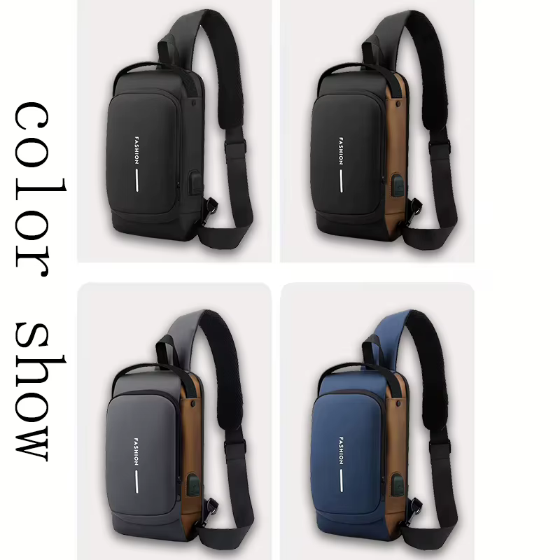 Sac bandoulière tendance et élégant multicolore avec accents dorés