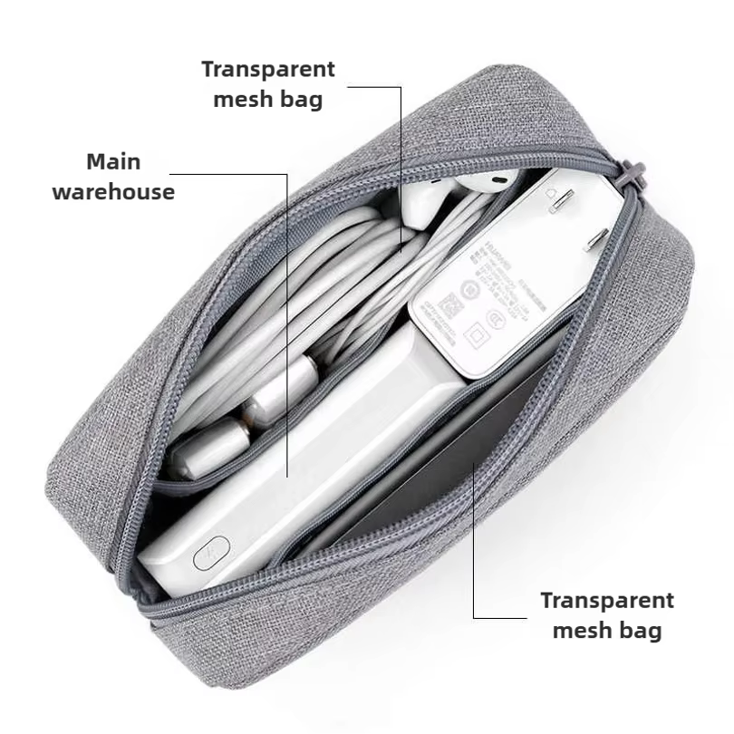 Pochette de voyage pour organiser les câbles USB
