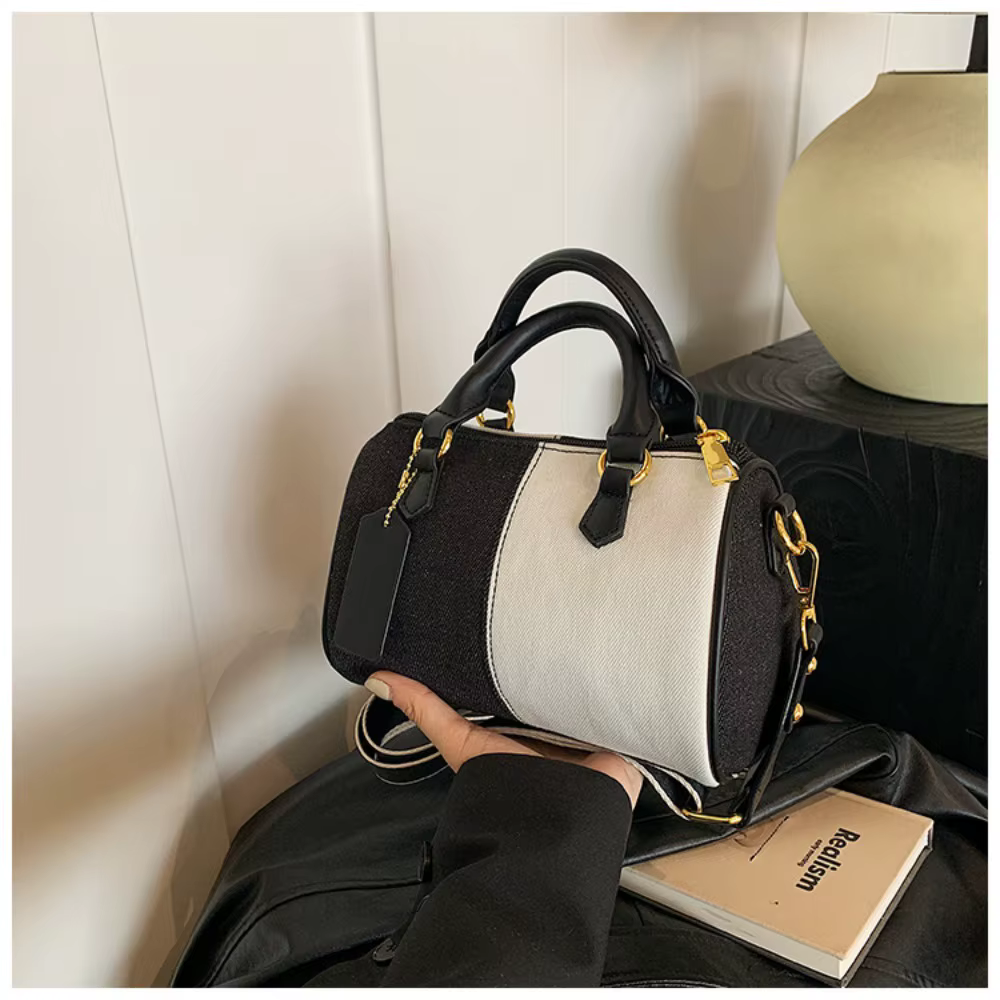 Patchwork Colorblock Mini sacs à main pour femmes Denim épaule