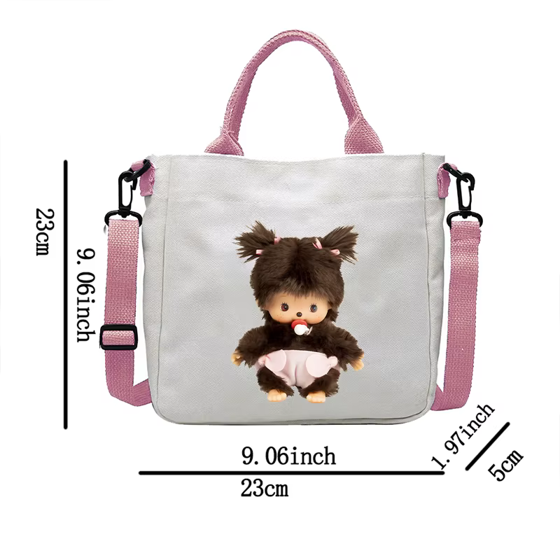 Sac en toile Monchhichi pour garçons et filles
