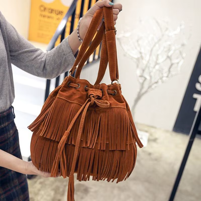 Sac à main à franges en daim pour femmes