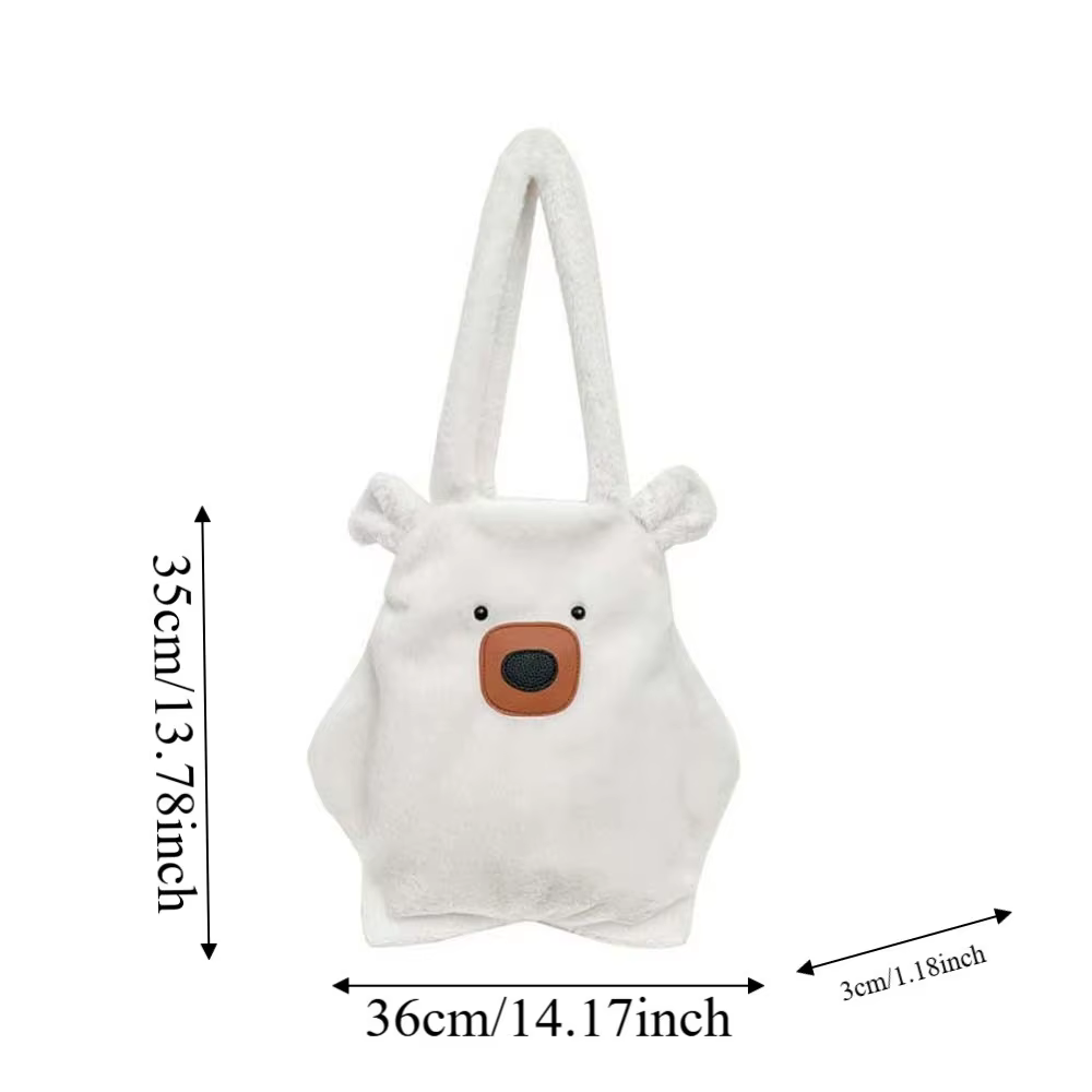 Sac à main Capybara doux et mignon en polyester couleur unie