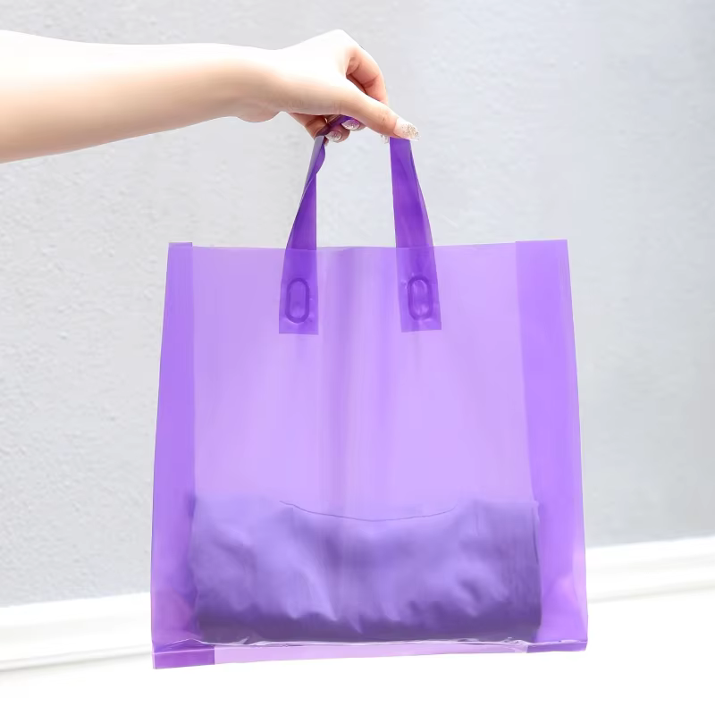 Sac en plastique perpétuel coloré avec poignée