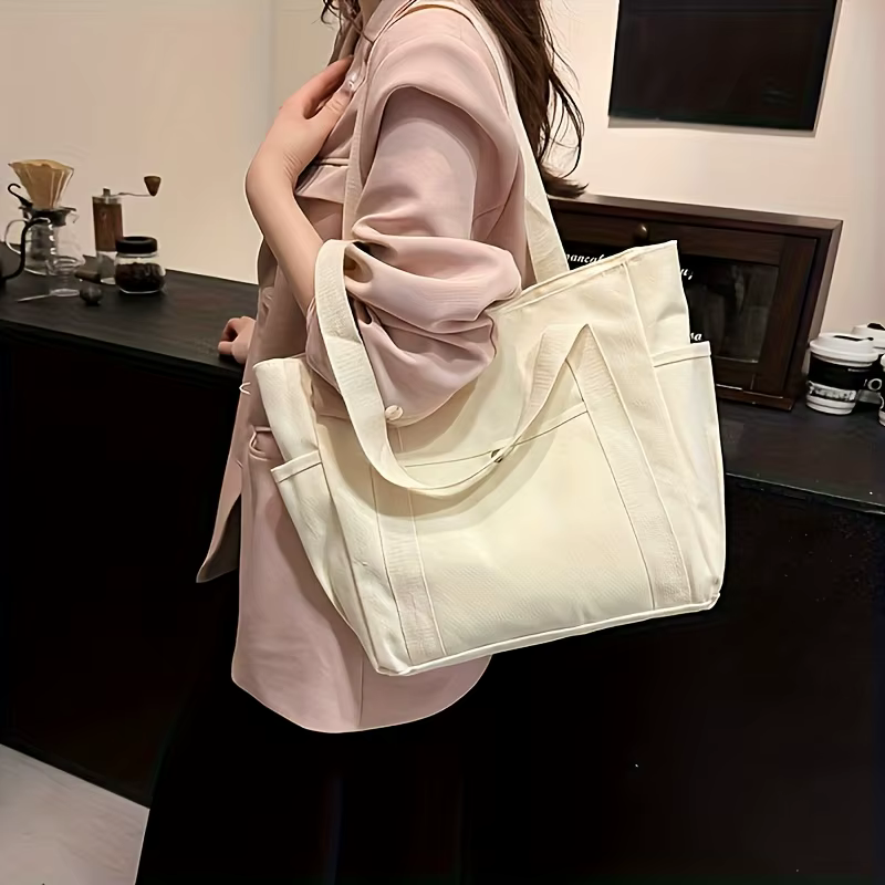 Grand sac fourre-tout avec fermeture éclair - Sac de transport en nylon