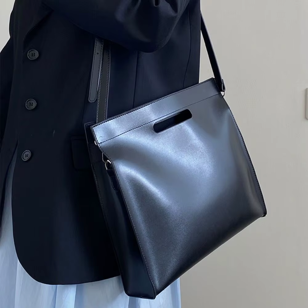 Sac fourre-tout élégant en PU pour documents de bureau