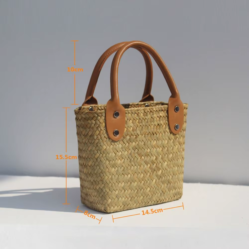 Sac à main tissé en paille pour femme
