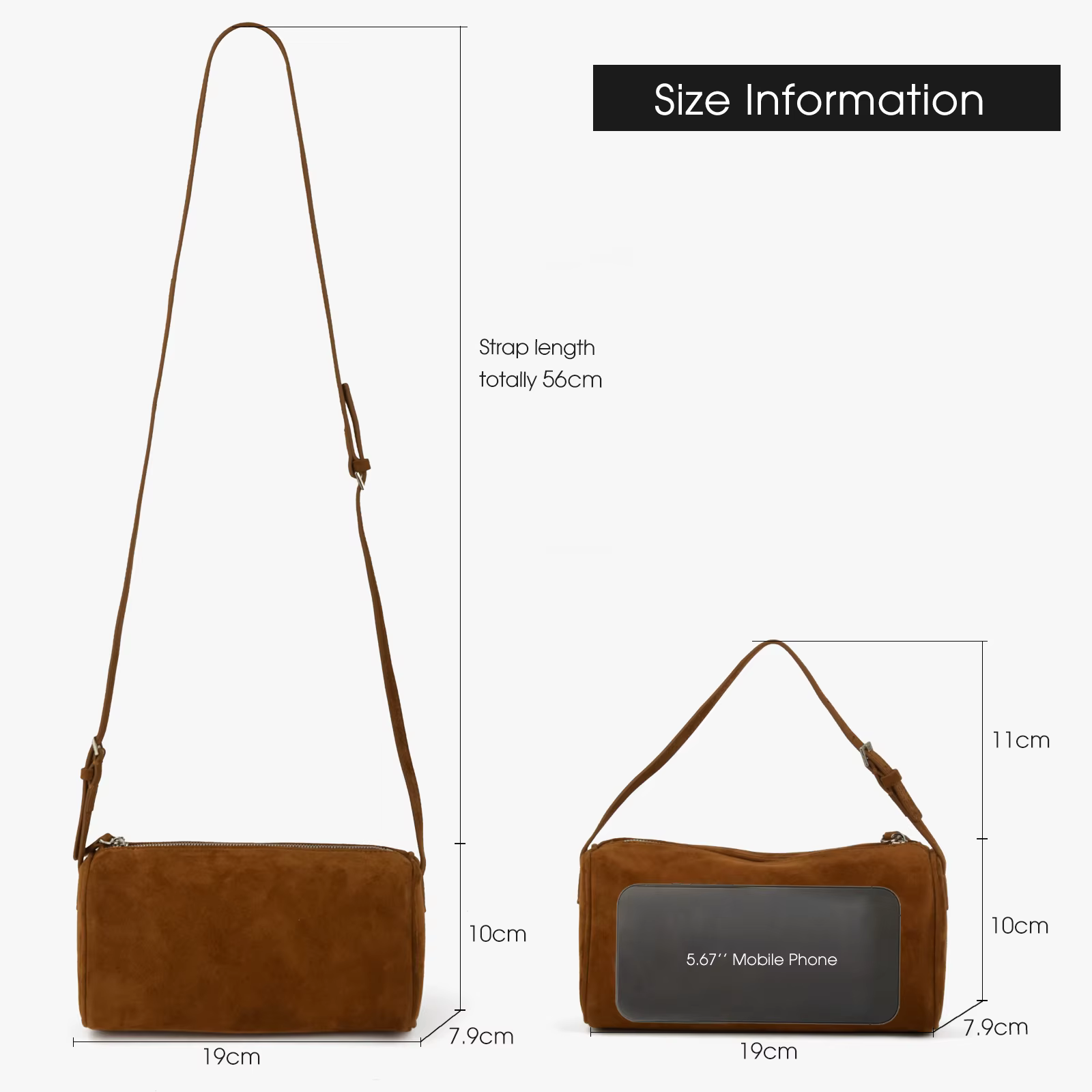 Donna-in véritable Mini sac à main en daim