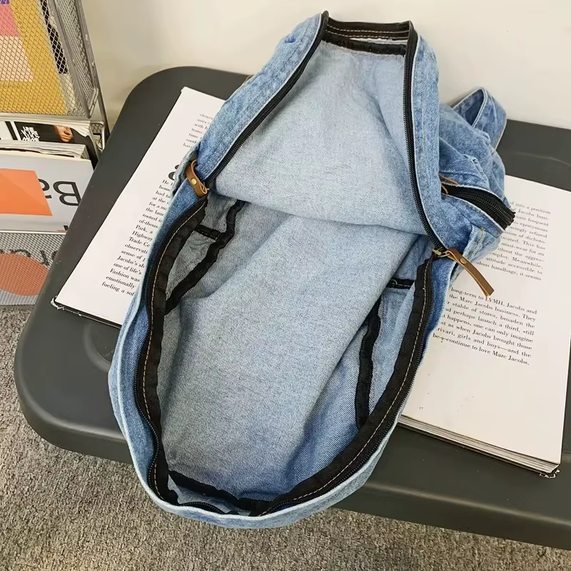 Sac à dos en jean tendance pour l'école