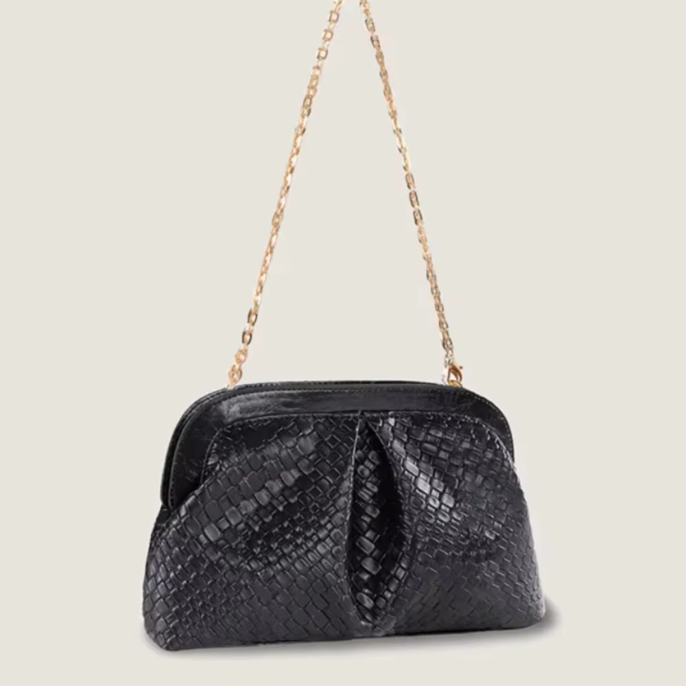 Sac à Texture tissée dorée de haute qualité