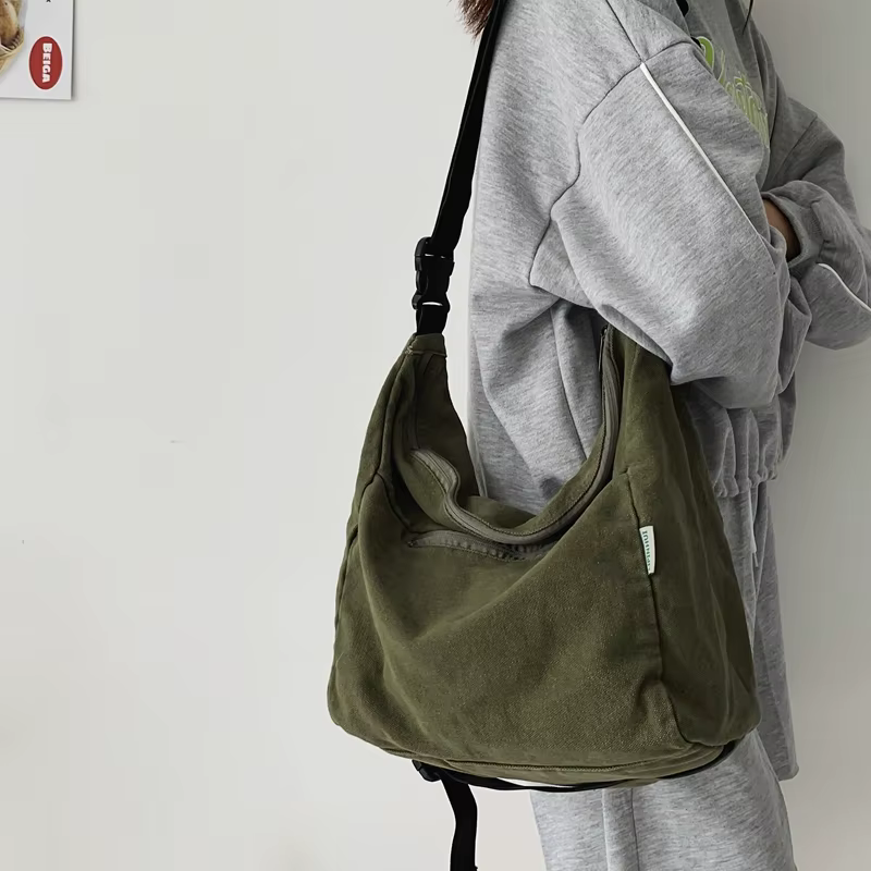Sac à Bandoulière en Toile de Loisirs pour Femme