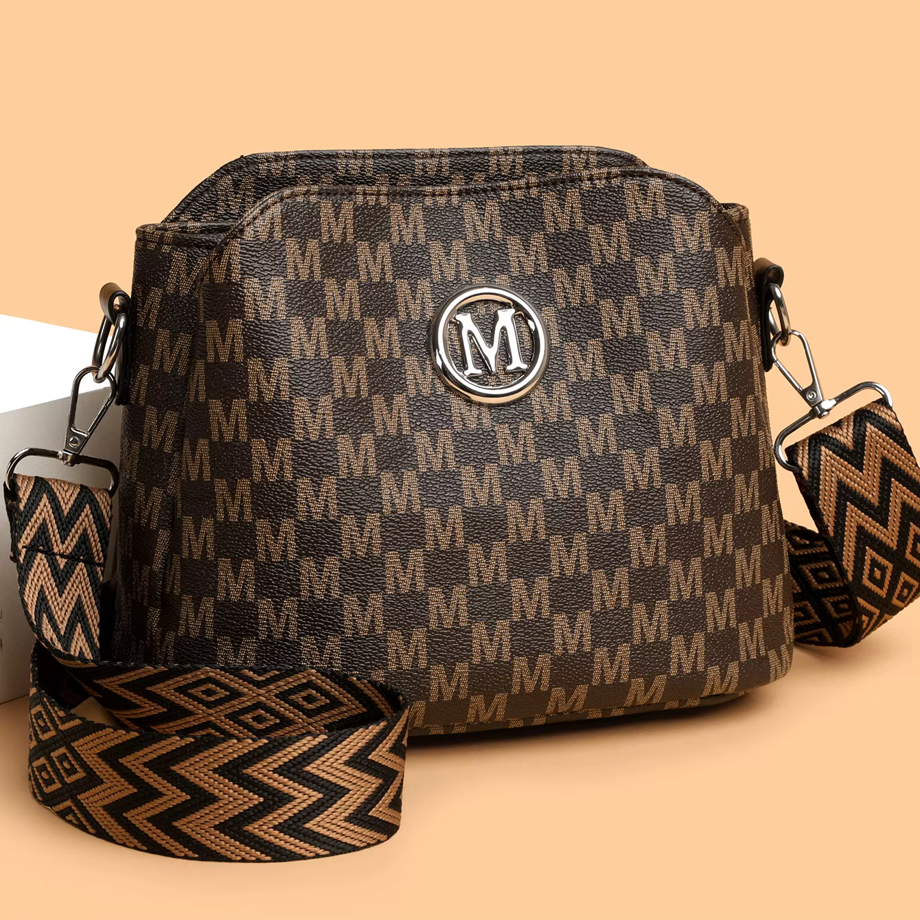 Sac à bandoulière en simili cuir synthétique pour femmes