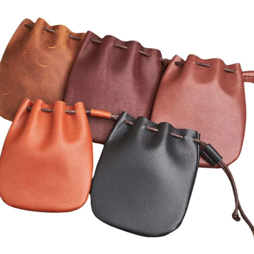 Porte-monnaie en cuir véritable pour hommes et femmes