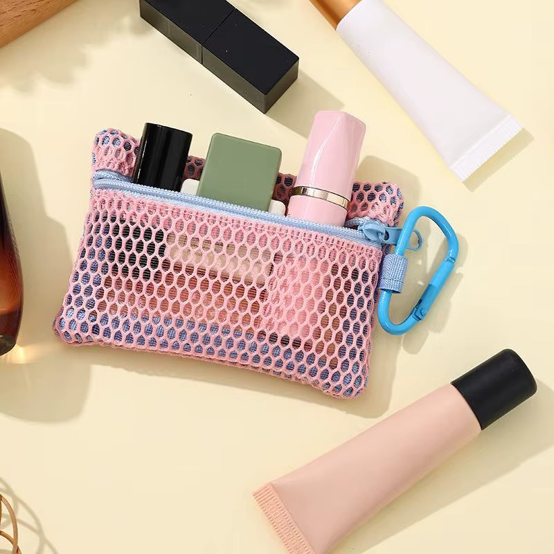 Sac de maquillage en maille transparente