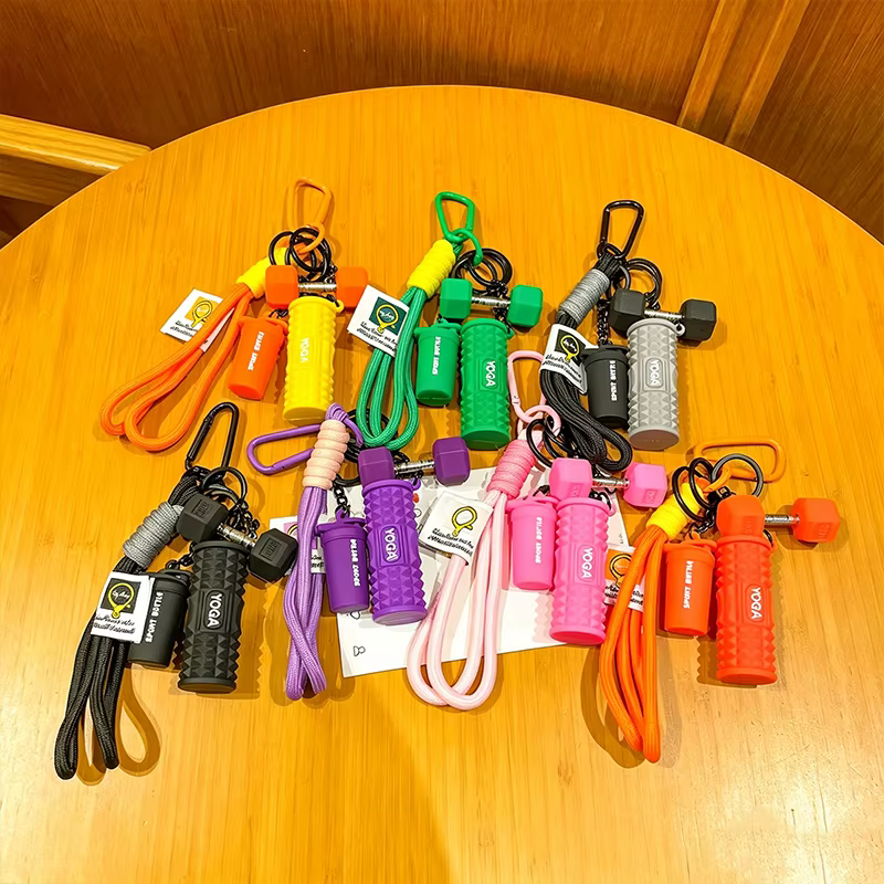Mini porte-clés haltères détachables pour femme