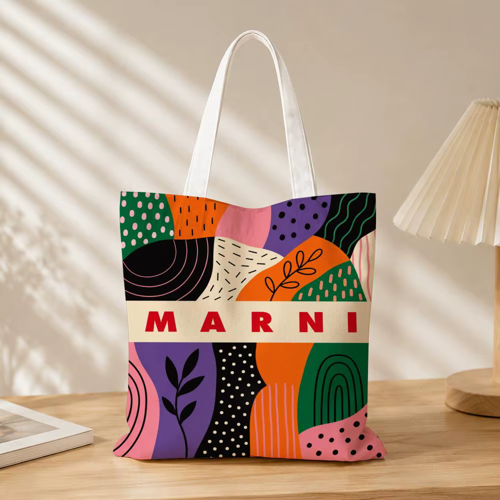 Sacs de rangement de la marque M-MARNIs, sac en toile, adapté au travail, à l'école et aux trajets quotidiens, sac de courses réutilisable.