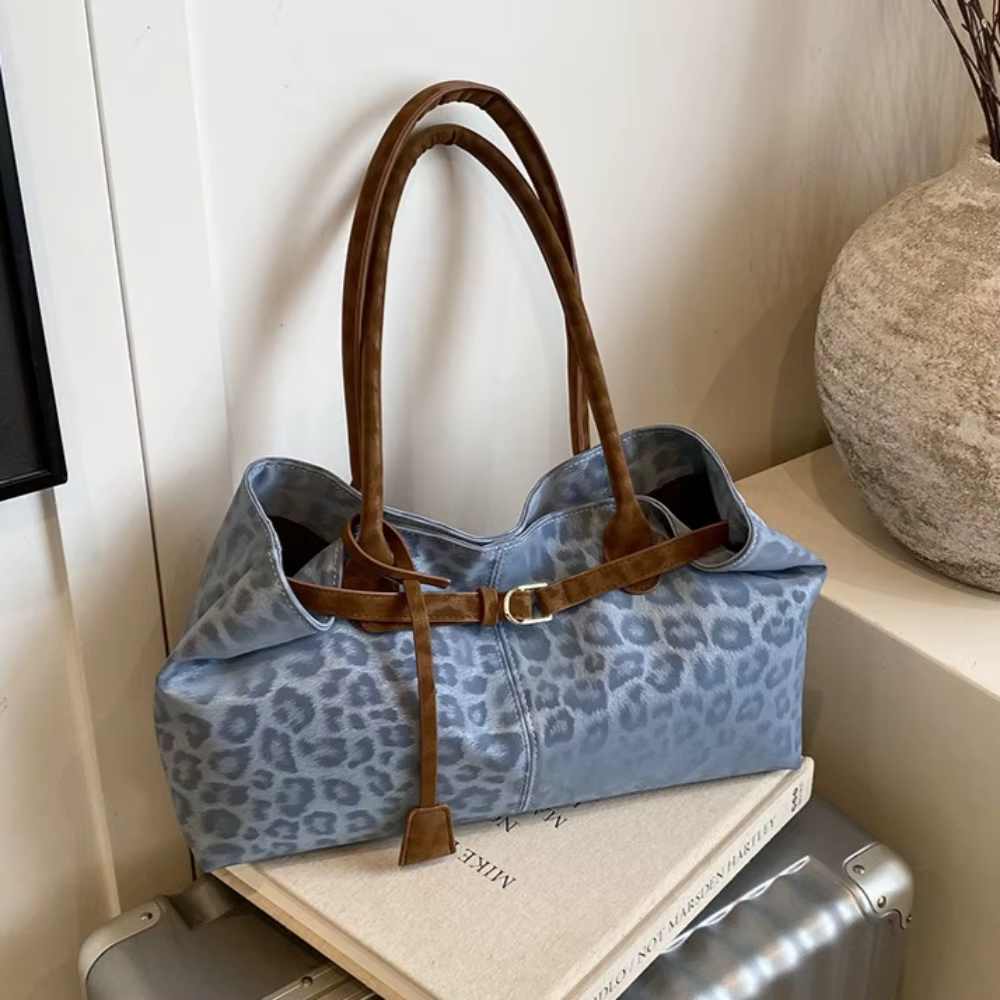 Sacs à bandoulière en cuir PU imprimé léopard pour femmes 2026 – Sac fourre-tout de luxe tendance de marque de créateur