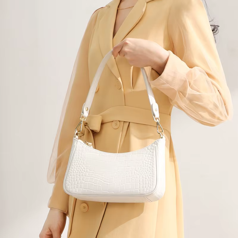 Sac sous les bras en cuir véritable pour femme