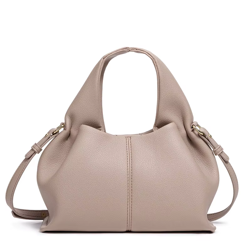 Sac à main nuage en PU grainé 2026 avec poignée supérieure et bandoulière pour un look minimaliste