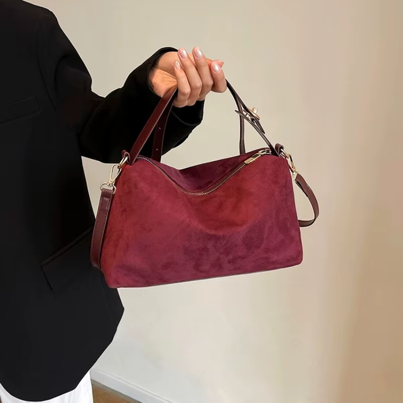 Sac à bandoulière en daim pour femmes