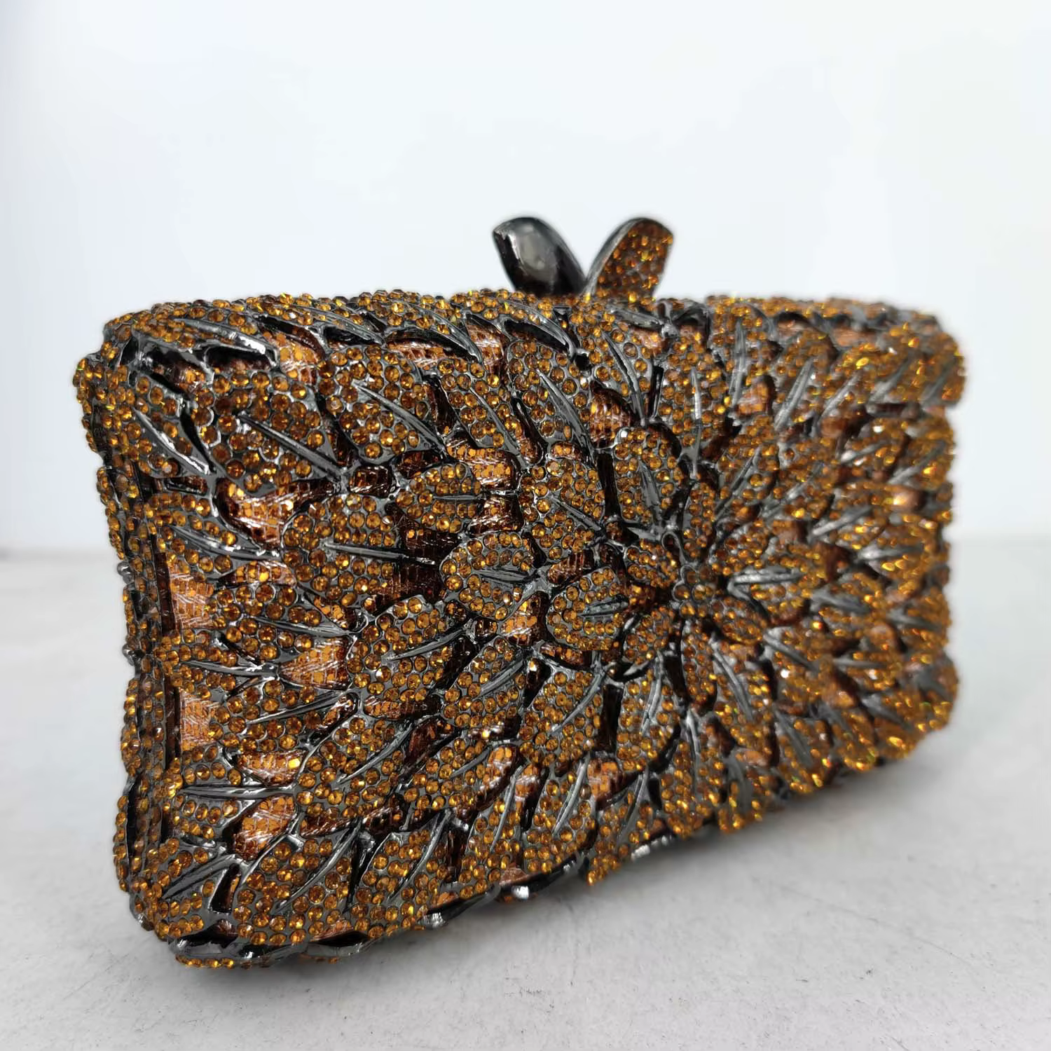Boutique De FGG-Pochette de Soirée en Bronze pour Femme