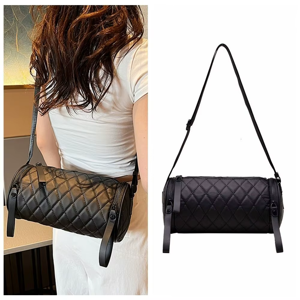 Sac Cylindrique Simple Couleur Unie