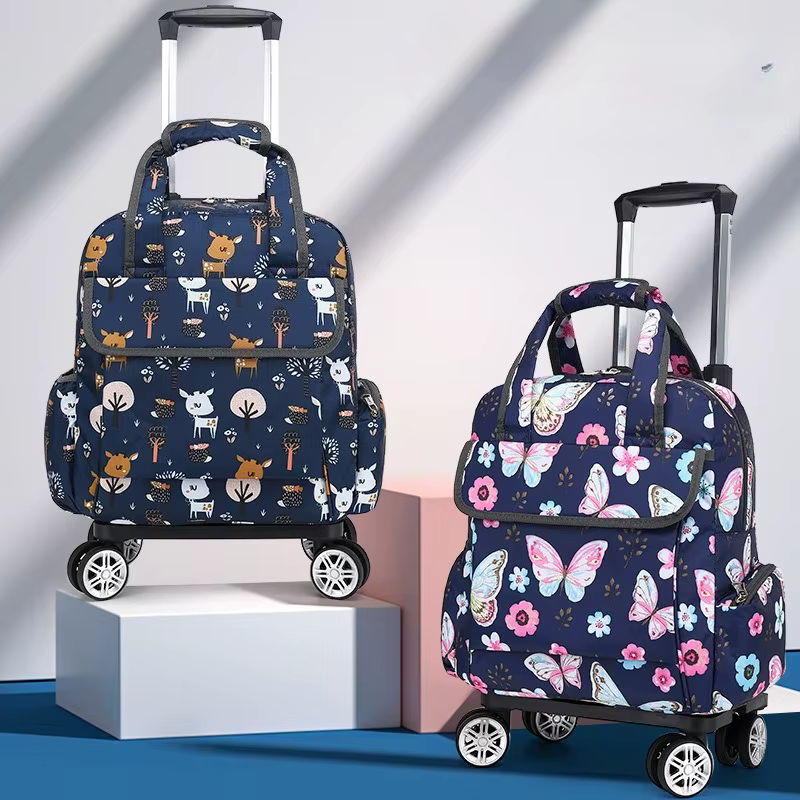 Sac polochon à roulettes pliable