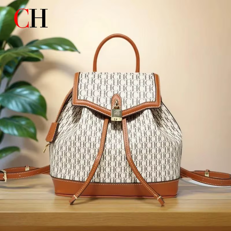 CH femmes sac à dos Vintage or serrure matériel rétro esthétique dames sac trajet court voyage Shopping Date