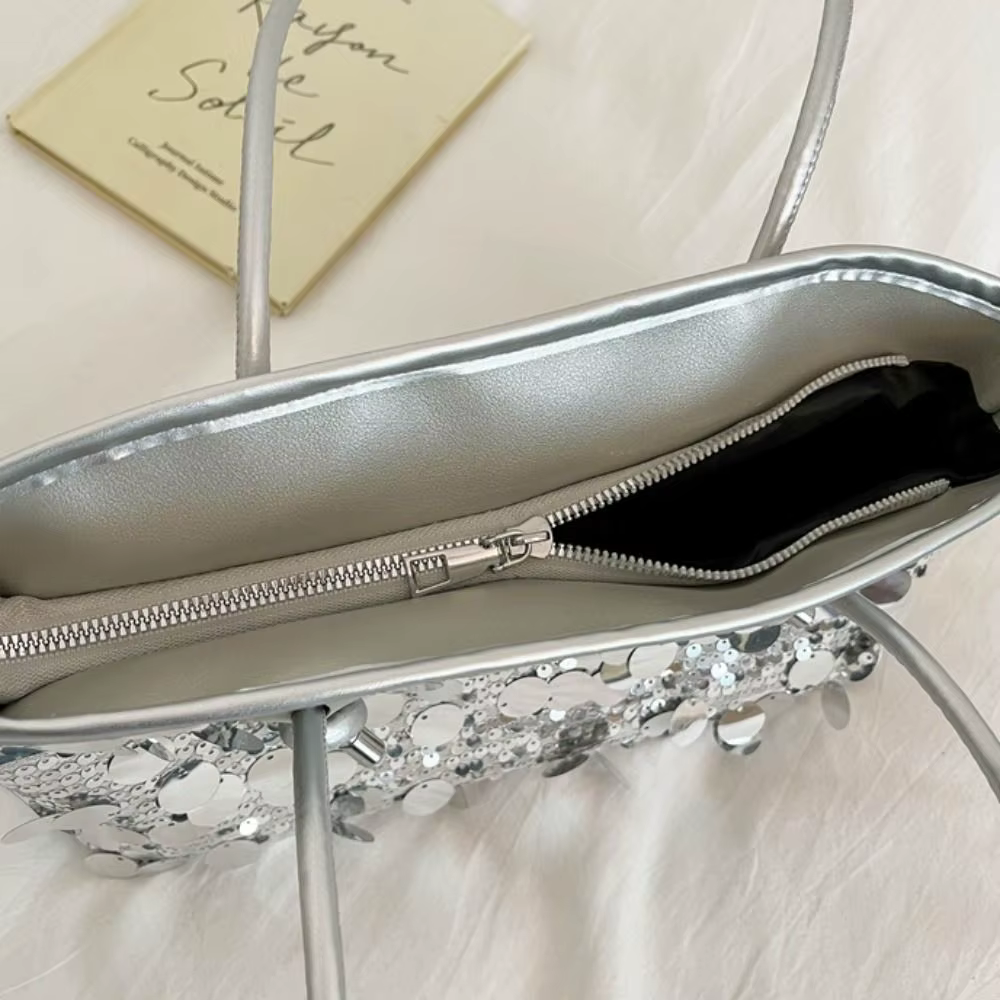 Sac fourre-tout portable à paillettes brillantes