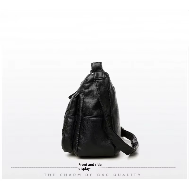 Sac bandoulière pour femme en cuir souple lavé