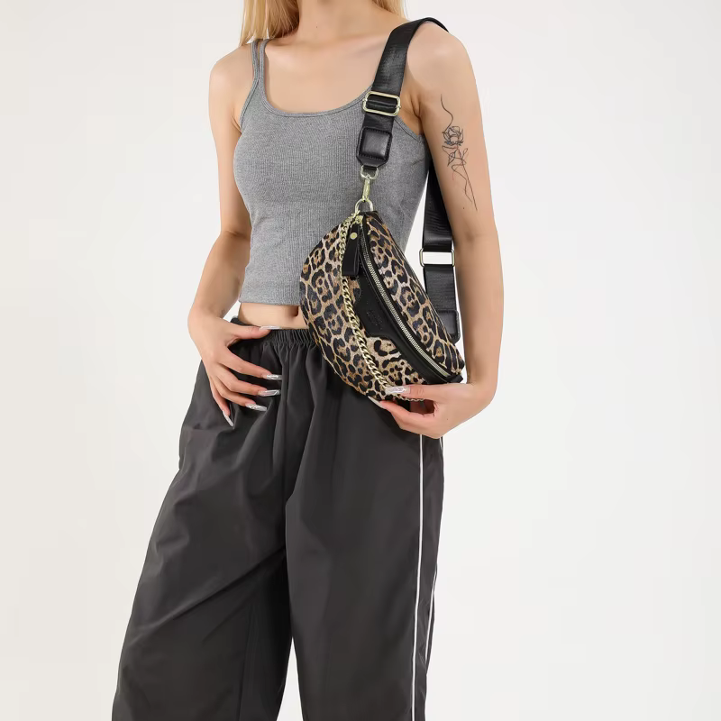 Sac de taille imprimé léopard pour femmes