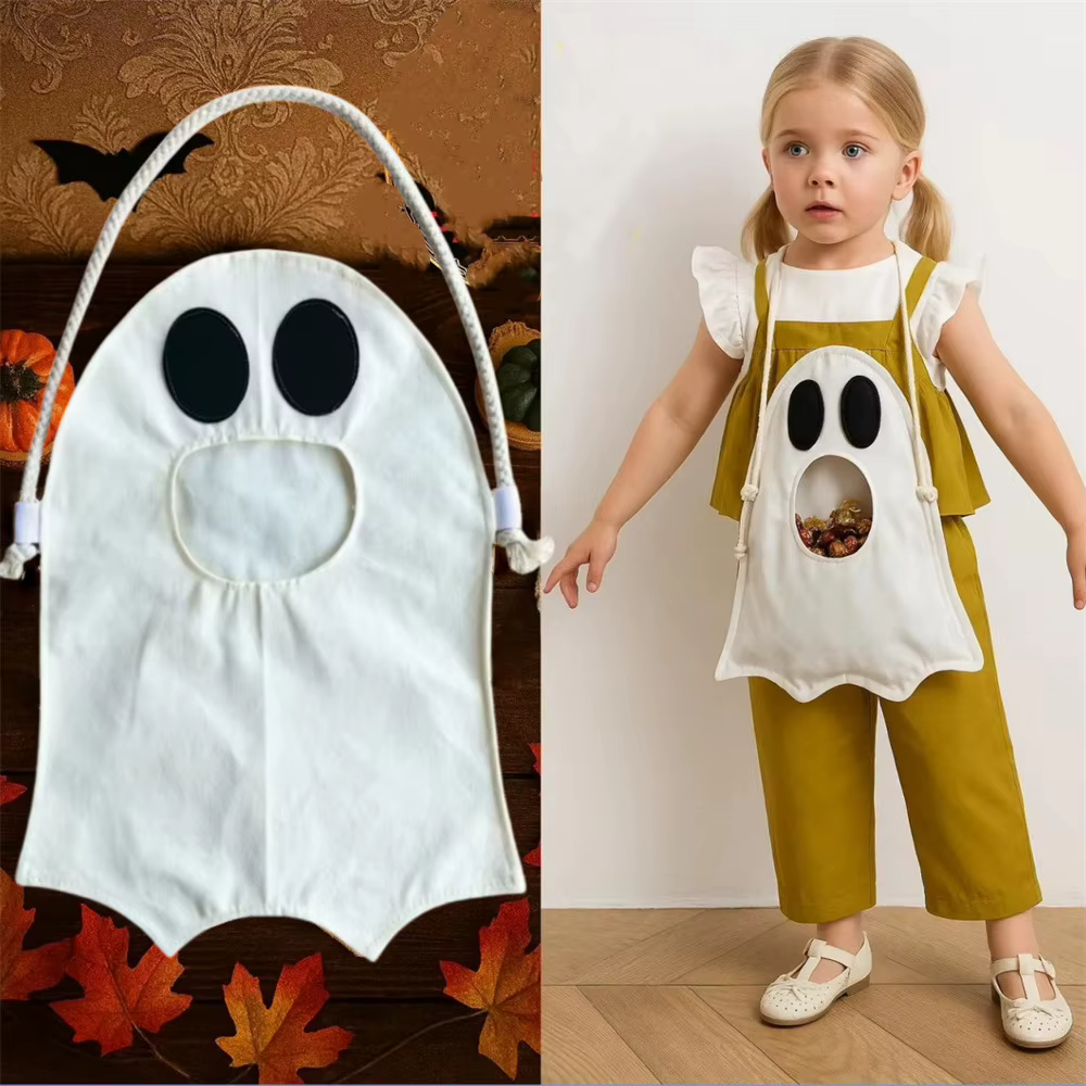 Sac d'astuce ou de friandises fantôme d'halloween pour enfants