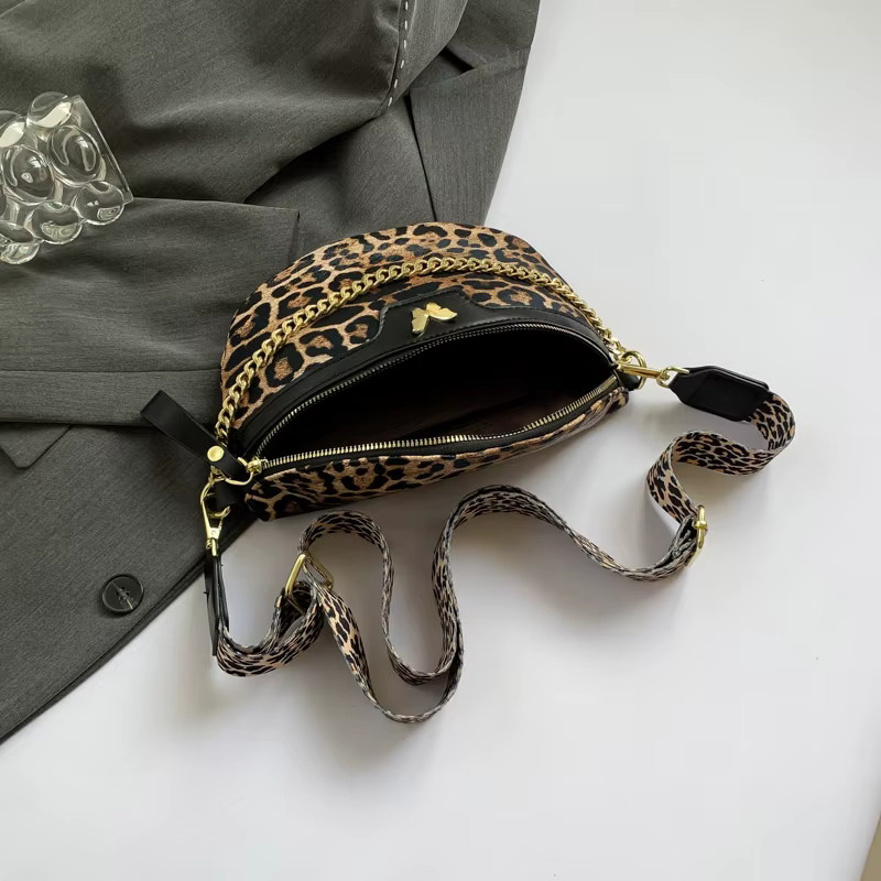 Sac banane imprimé léopard pour femme