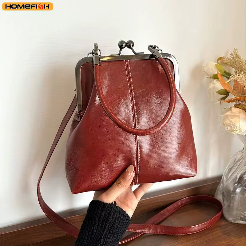 Sac à main marron de Style Vintage pour femmes