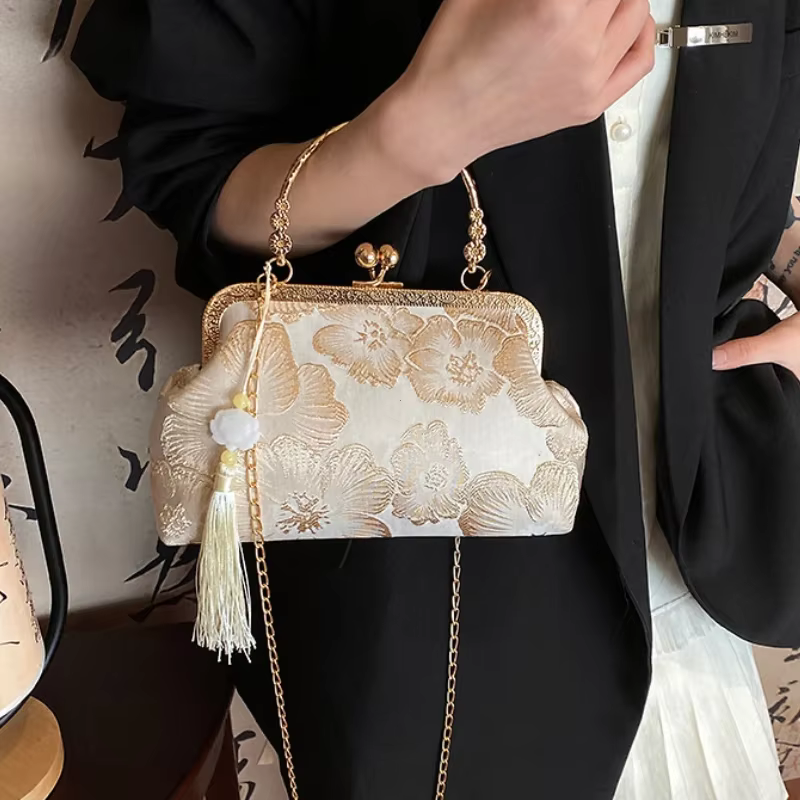 Sac à bandoulière brodé de Style chinois