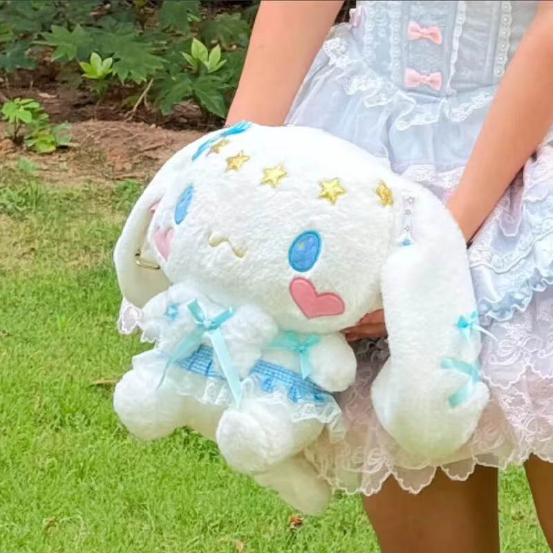 Sac à dos Cinnamoroll avec nœud en satin et dentelle