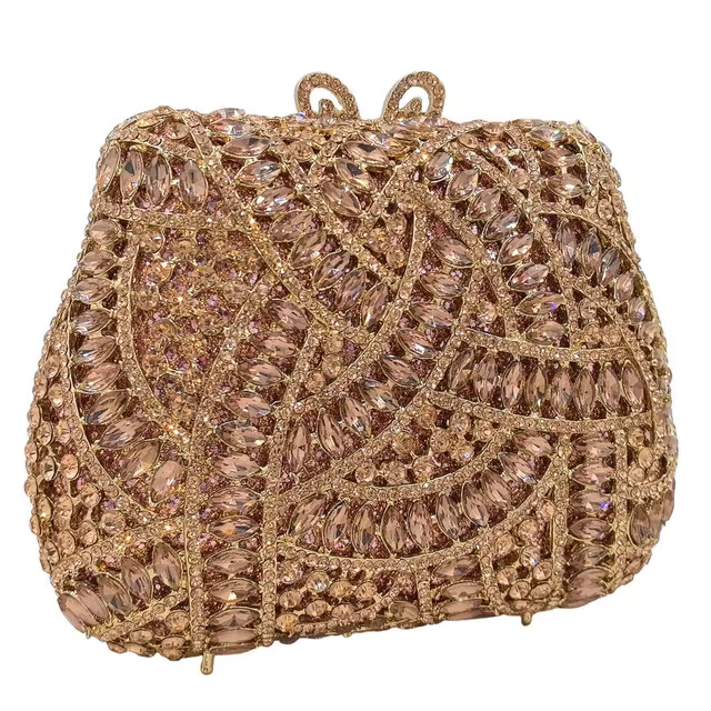 Boutique De FGG Sacs à main de soirée rayés orange pour femmes