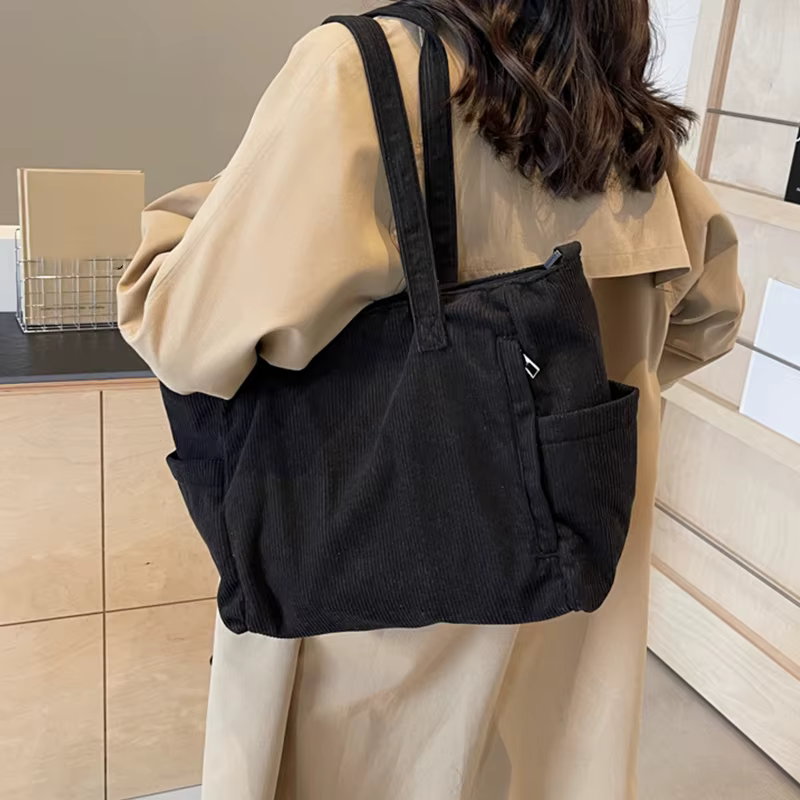 Sac à main en velours côtelé pour femmes