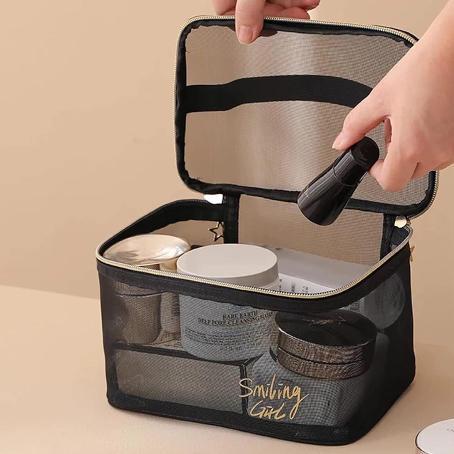 Sac à maquillage en maille - Sac