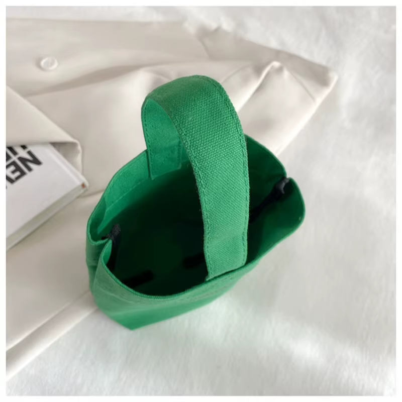 Mini sac fourre-tout portable en toile simple