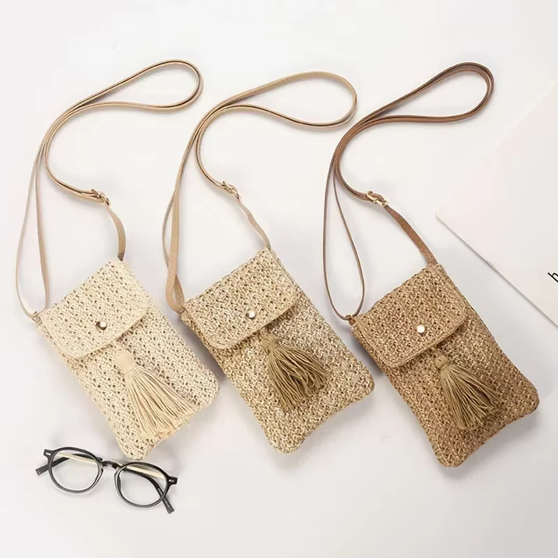 Sac de plage en paille pour femmes