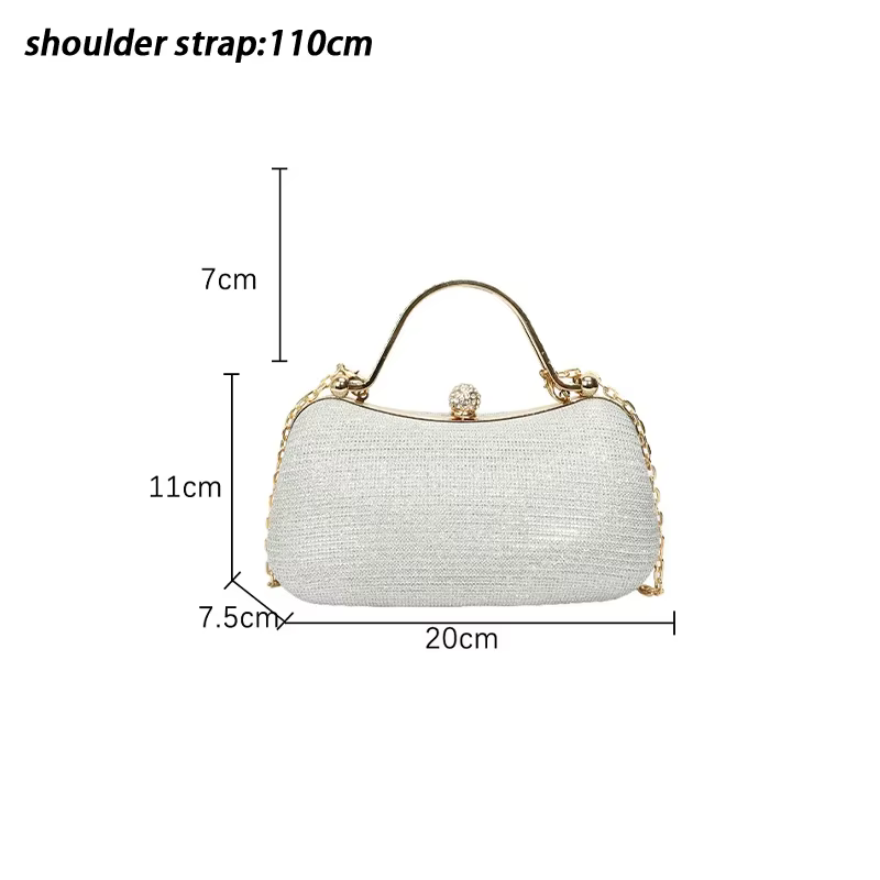 Sac de soirée à chaîne pour femme - Sac à bandoulière élégant