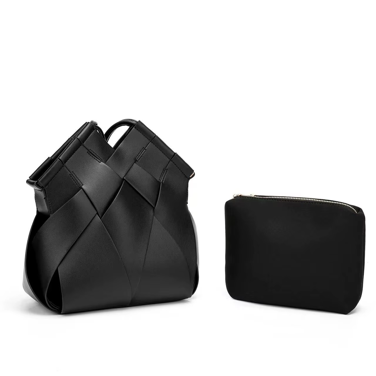 Sac à main décontracté à la mode Style de rue matériau PU fermeture en forme de seau sac pour femme de taille moyenne