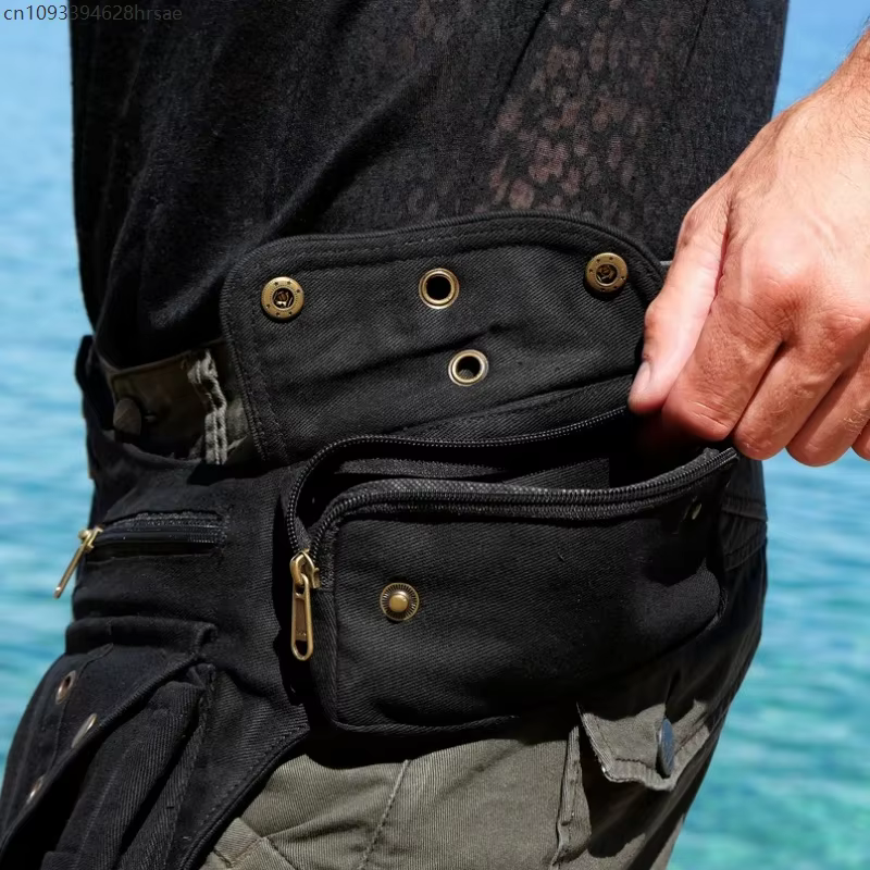 Sacs de taille et de jambe Steampunk Vintage pour femmes et hommes